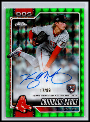 2026 Topps Chrome Connelly Early Red Sox RC Auto #BOS Green Geometric 02/99
