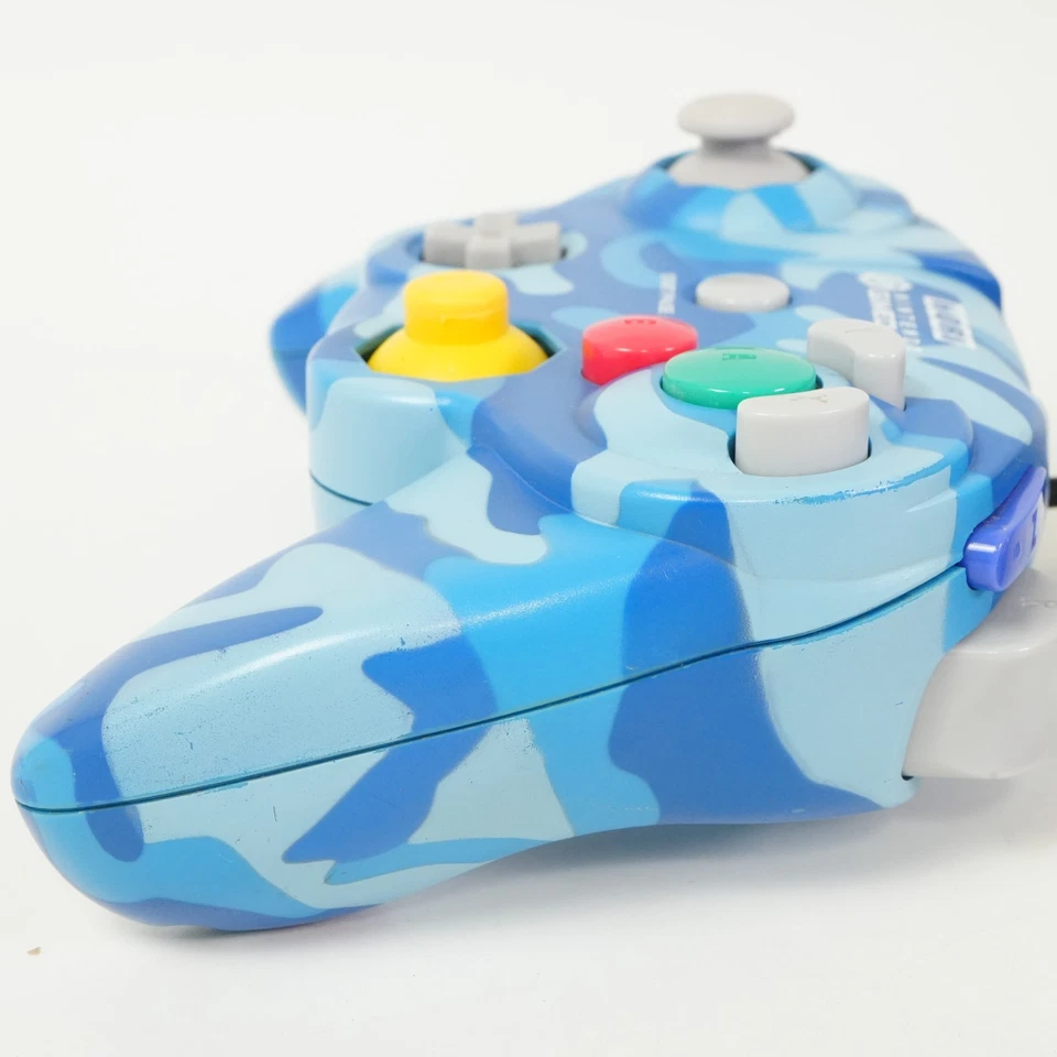 HORI Pad Cube Gamecube Controller Camouflage Blue Tested - Image 4 of 4