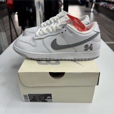 Size 7.5 - Nike SB Dunk Low OG QS White Metallic Silver HQ8487 100