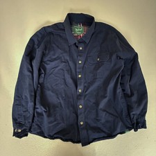 Woolrich Green Label Flanella Foderata Camicia Giacca Uomo XXL Cotone Navy