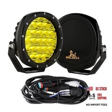 Round LED Driving Offroad Lights 2PCS 210W 32000LM Off road Lights 7Inch Amber