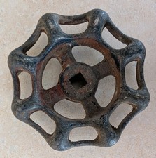 Vintage Industrial Valve Handle Water Faucet Knob Steampunk 2.75" 4 Spoke