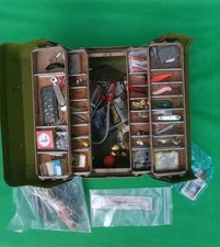 Vintage Simonsen Fishing Tackle Box with lures