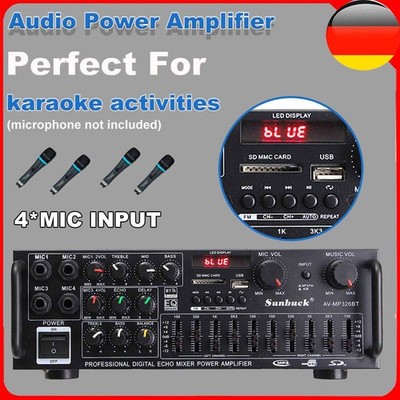 2000W Verstärker Stereo Amplifier HIFI Digital Bluetooth USB Vollverstärker