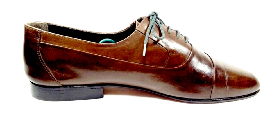 Vintage 80s NUNN BUSH Women SIZE 10 Oxford Brown Leather Annie Hall Men Size 8.5 - Image 3 of 4