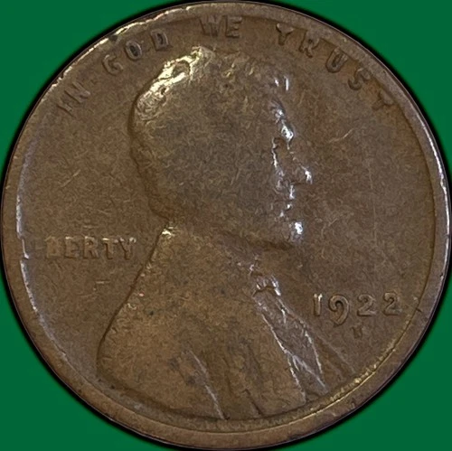 1922-D Lincoln Wheat Cent Very Good VG Coin #36153