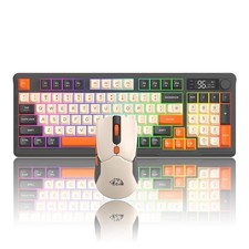 T96 Wireless Gaming Keyboard and Mouse Combo,Dual Bluetooth//2.4G RGB Backlit...