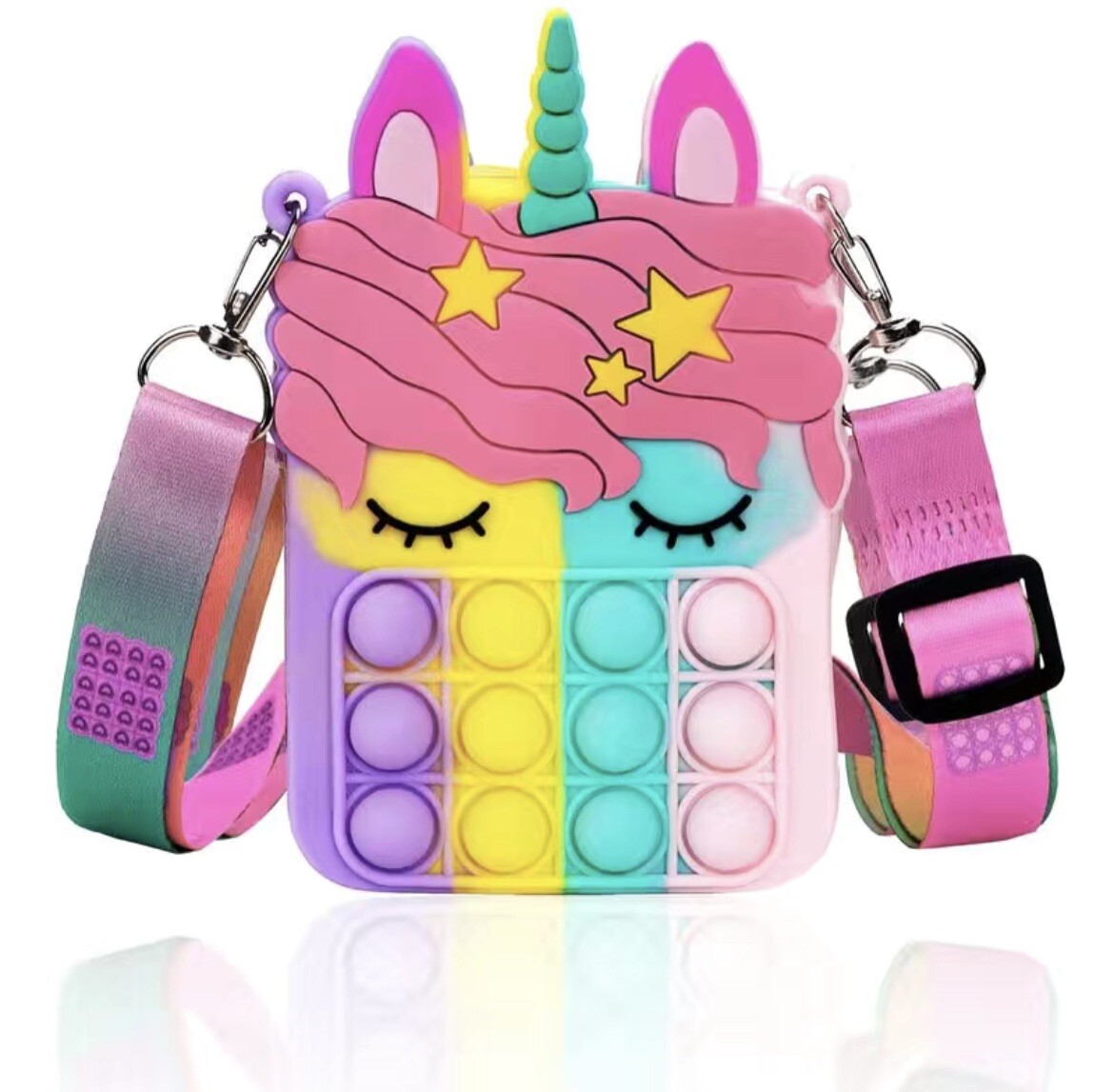 Bolso Cartera Unicornio Pop Para Niñas con Juguete Unicornio Pop, Bolso de Hombro Juguete Inquieto