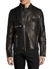 DIESEL BLACK GOLD LUNT LEATHER JACKET SIZE 50 (L) 100% AUTHENTIC