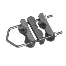 Doppelmastschelle für Mast Ø 38 - 60 mm Montagebrücke Masthalter Rohr doppelt