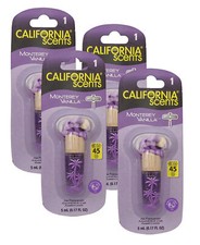 California Scents Air Fresheners Hanging Vial Necklace-monterey Vanilla 4 Packs