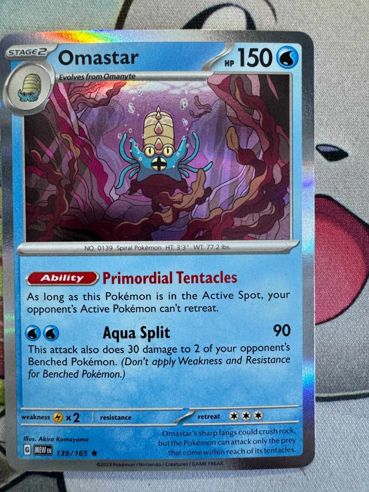 Omastar Holo English Pokemon TCG BKBQ114