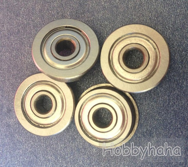 New 10pcs F624ZZ 4*13*5 mm Flange Ball Bearing Metric flanged Bearing