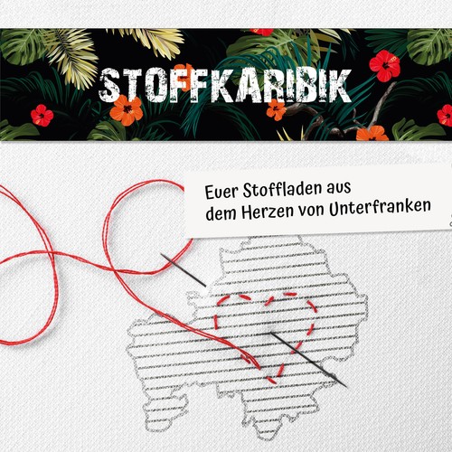 Baumwollstoff 1x Druck + 2x Uni je 0,5m Stoffpaket Nähen Wiesenblumen Set 53 - Bild 7 von 7