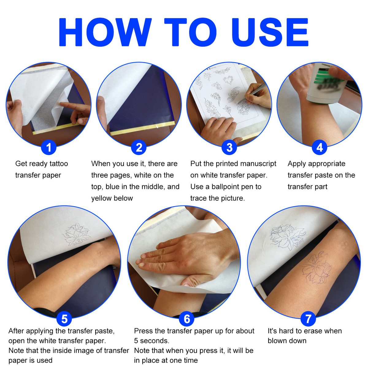 Tattoo Transfer Paper Stencil Carbon Thermal Tracing Hectograph 