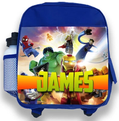 DAILY GIFTS Personalisierter Kinder Rucksack beliebiger Name Jungen Kinder Schulanfang Tasche 1