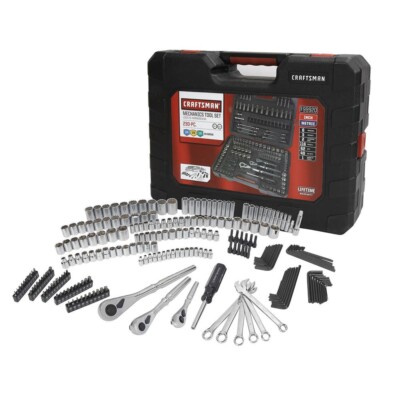 Craftsman 230 Piece Standard & Metric Mechanics Tool Set Repair 