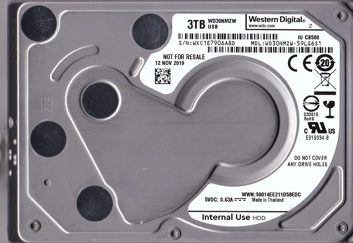 2.5 in Form Factor Internal Hard Disk Drives 3 TB Storage Capacity