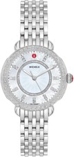 New Michele Sidney Classic Diamond Steel MWW30B000001 Ladies 33mm Watch