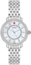 New Michele Sidney Classic Diamond Steel MWW30B000001 Ladies 33mm Watch