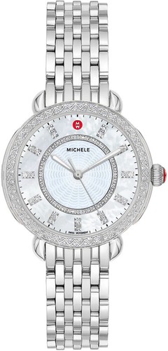 New Michele Sidney Classic Diamond Steel MWW30B000001 Ladies 33mm Watch - 第 1/3 張圖片