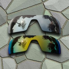 US Silver Golden Polarized Lenses Replacement For-Oakley Oil Rig