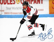 Shane Bowers Colorado Avalanche signed Waterloo Black Hawks 8x10 photo Proof