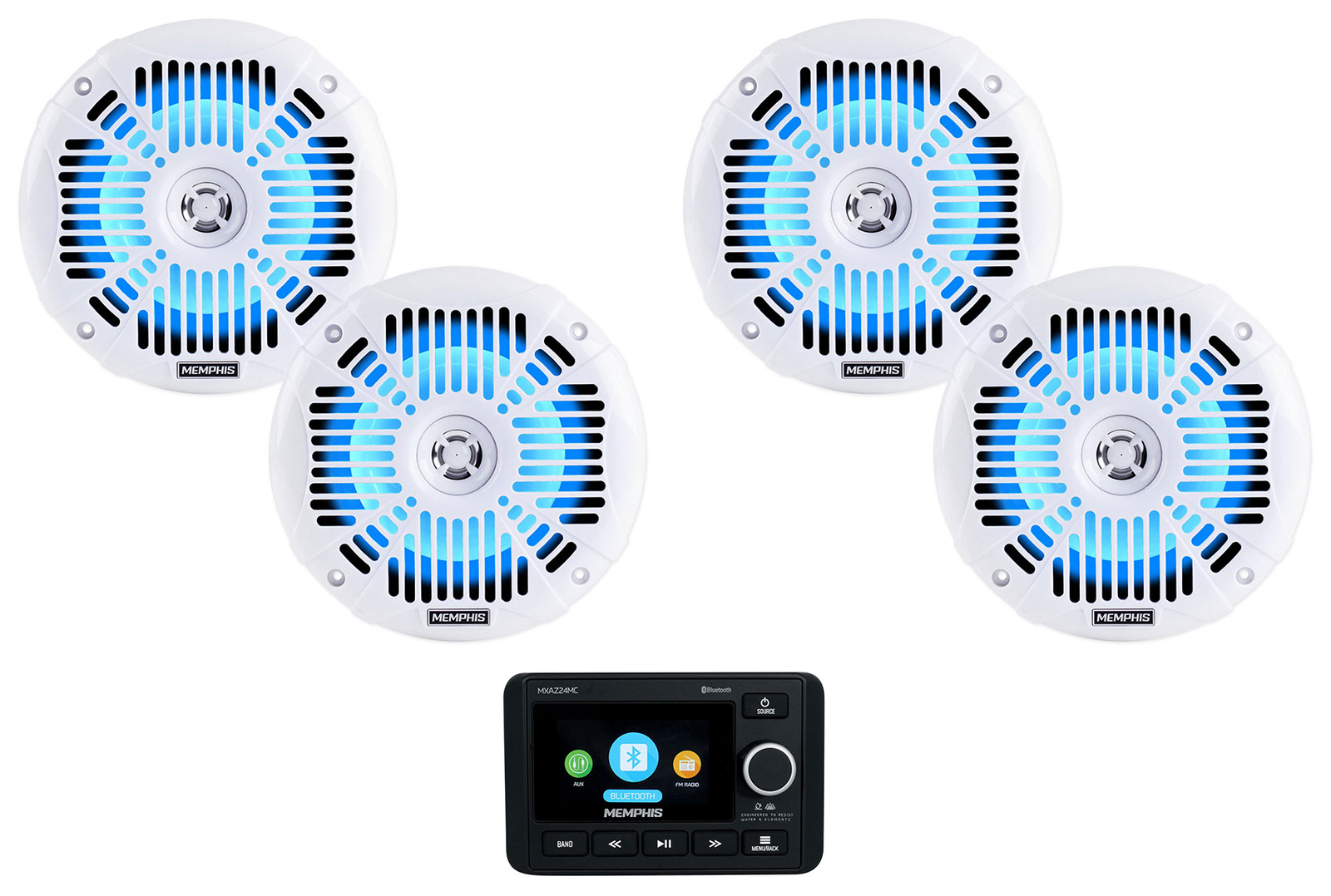 Memphis MXAZ24MC - Двухзонный морской Bluetooth-приемник4 Светодиодные колонки Memphis 65 65690₽