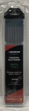 ARCCAPTAIN Tungsten Electrode Green 10-Pack Diameter 1.6mm/1/16” Length 175mm/7”