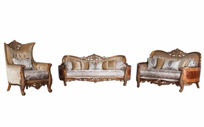 3pc Traditional Sofa Loveseat Chair Living Room Furniture Luxurious Set Ebay