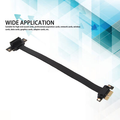 PCIE 3.0 1X Extension Cable 90 ° Right Angle PCIE Riser Card Ribbon Extender