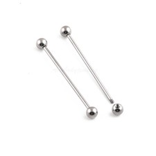 14G 36mm 38mm Solid TITANIUM Industrial Barbell Long Bar Piercing Jewelry