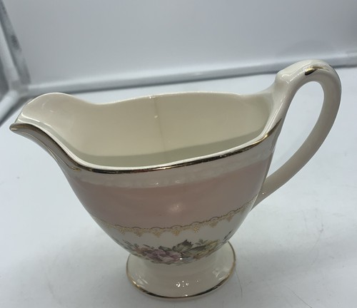 Vintage Homer Laughlin Arcadia Eggshell Georgian Creamer & Sugar Bowl W/Lid USA - Picture 2 of 10