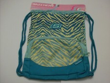 Skechers Aqua & Yellow Tiger Stripe Cinch/Dra...