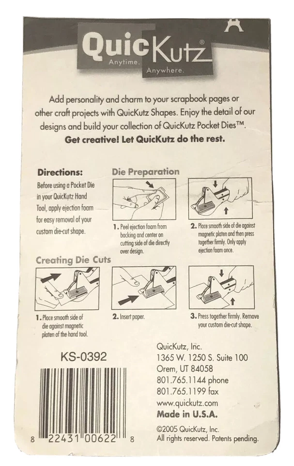 Эйфелева башня QuicKutz штампованная 2 x 2 дюйма для скрапбукинга рукоделия снятая с производства - Изображение 2 из 4