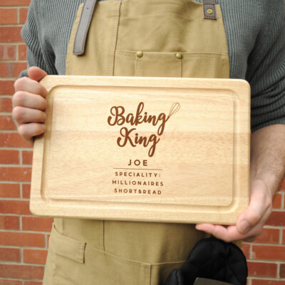Backkönig personalisiert Servieren Kuchen Brett Ständer Backen Küche Papa Koch Geschenke