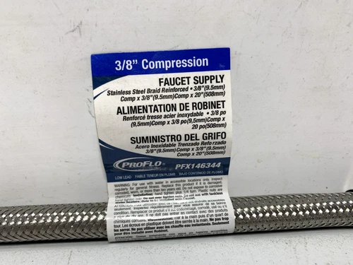 Proflo PFX146344 3/8" Faucet Supply 125PSI - Picture 2 of 4