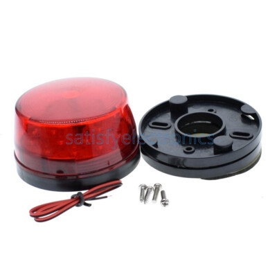 DC 12V LED Strobe Beacon Emergency Alarm Warning Flashing Light Signal Lamp