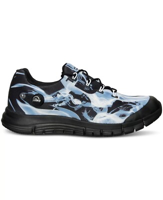REEBOK ZPUMP FUSION FLAME Black White Blue MENS Running