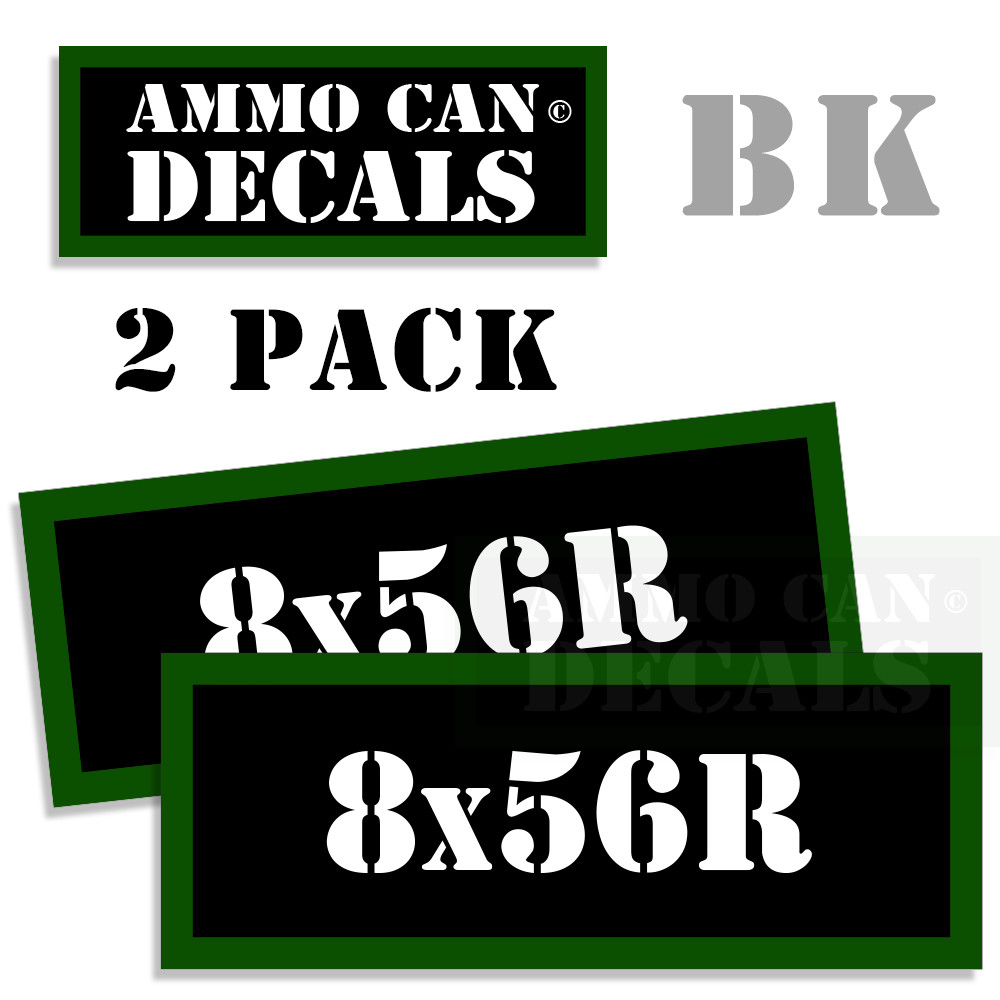 3x1.15 Inch Vinyl Stickers 4-Pack Ammo Can Decals - 3x1.15 Vinyl