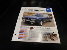 1971-1975 Fiat 130 Coupe Spec Sheet Brochure Photo Poster 72 73 74 1971-1975 Fiat 130 Coupe Spec Sheet Brochure Photo Poster 72 73 74