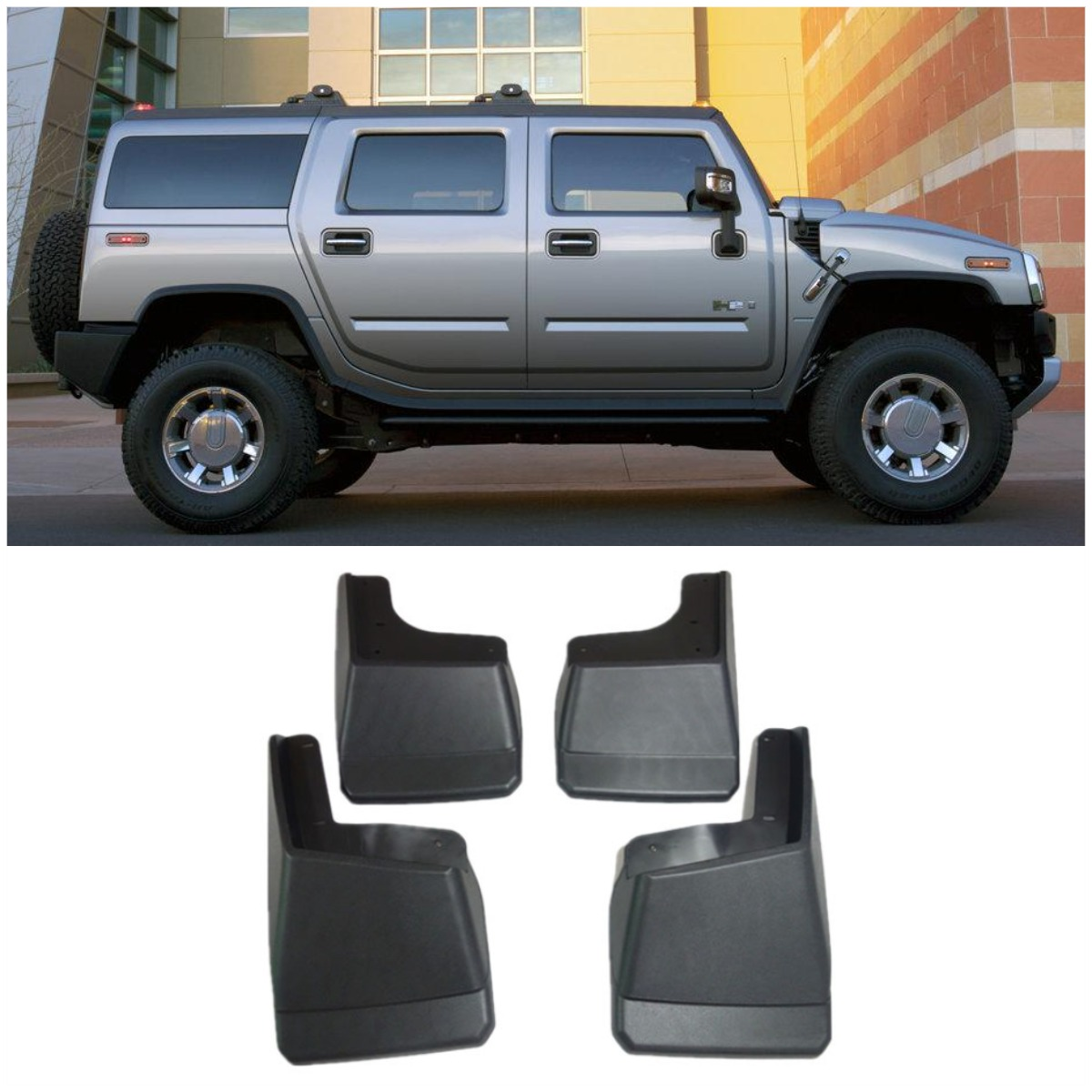 Mud Flaps Splash Guard Mudguards Fender Protector For 2003-2009 Hummer H2-image