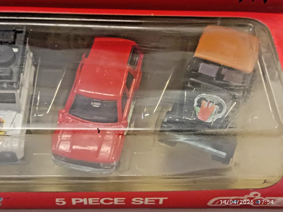 5 piece Set - Cars 1/64  4x4 Big Wheels (Jeep, Toyota etc)  Majorette Vintage - Immagine 4 di 4