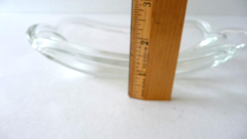 4 Vintage Clear Heavy Glass Banana Split Boats Dessert Hot Dog