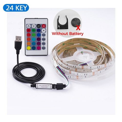 5v Led Strip USB 2835 SMD WIFI Led Strip Light TV Backlight+ 24Key 3Key Control - Picture 8 of 9