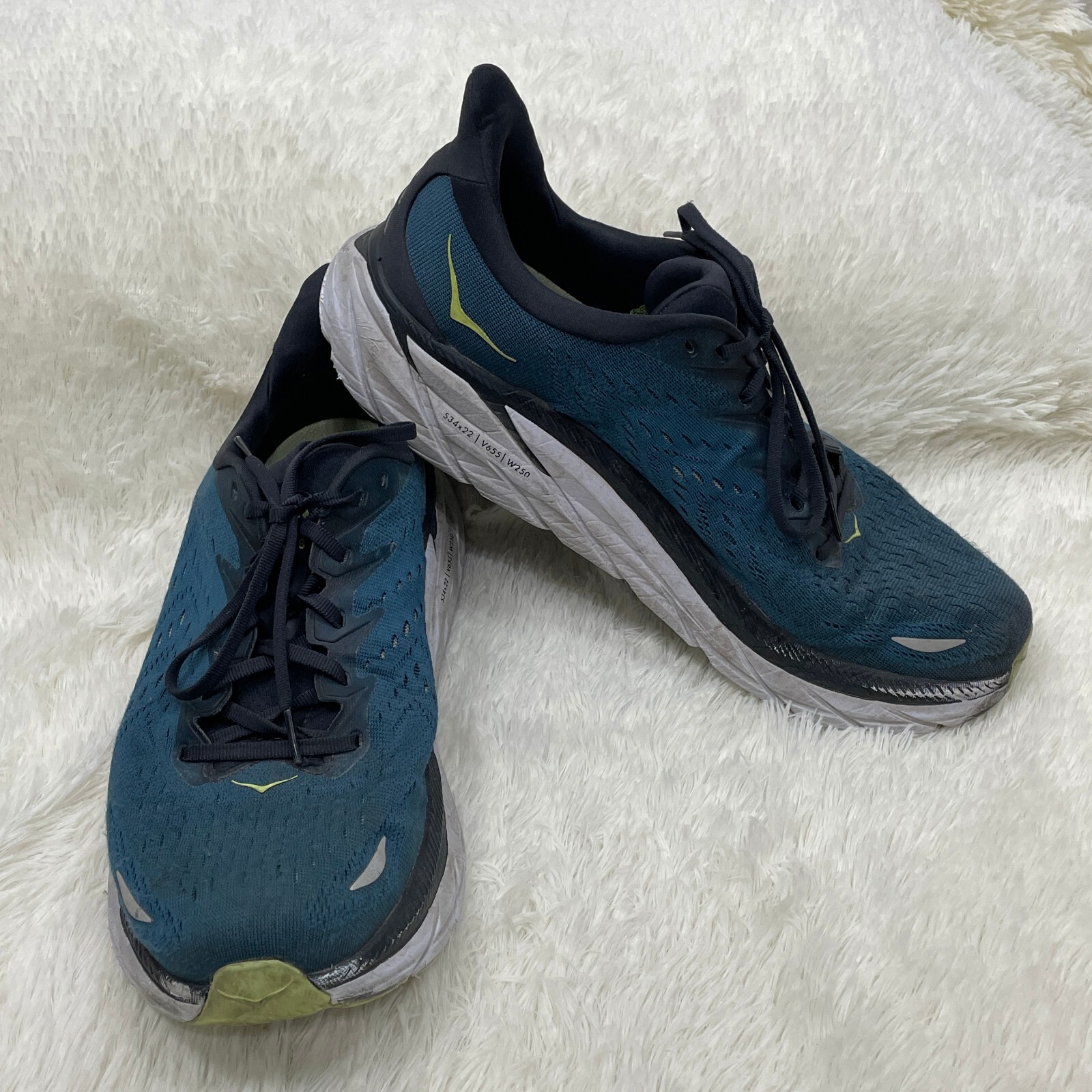 Hoka Clifton 8 Men's Running Shoes Size 12.5 D Blue Training Sneakers