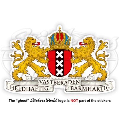 Amsterdam Vlag Sticker – 2 Vinylstickers Van 7,5 Cm, Waterdicht En Weerbestendig, Voor Auto, Raam Of Laptop