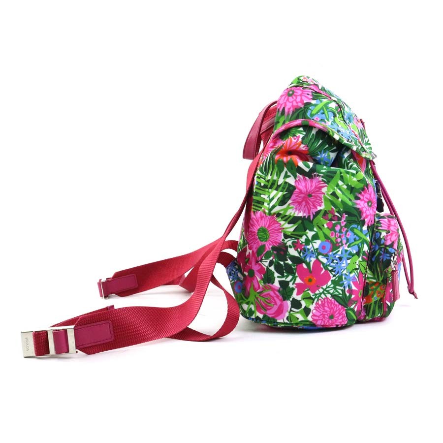 Auth PRADA Backpack Multicolor Nylon/Silvertone -… - image 2