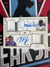 2024 Topps Definitive - Dual Auto Relics -HOF'er Larry Walker & Kris Bryant /35