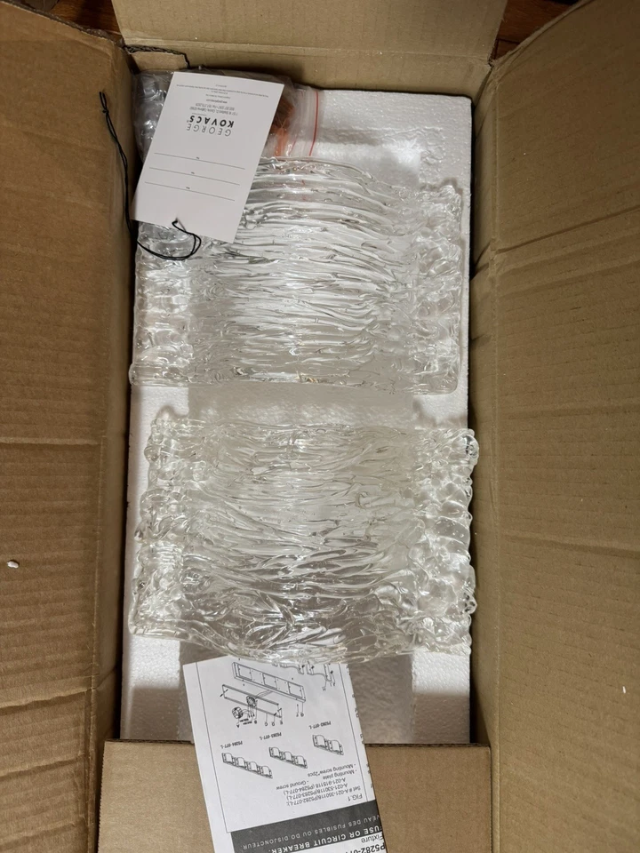 George Kovacs P5282-077-L Bosque Hielo Cromo LED Baño Tocador Luz Foto 3 de 4